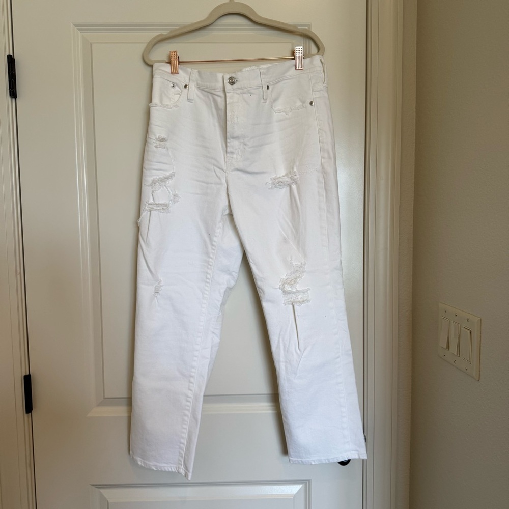 J. Crew women’s White Relaxed Jeans